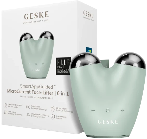 Мікрострумова ручка для підтяжки обличчя GESKE MicroCurrent Face-Lifter 6 в 1 зелений (GK000015GN01)
